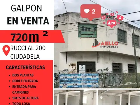 Galpón en Venta en Ciudadela, Partido de Tres de Febrero