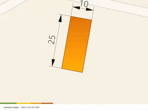 Terreno en Venta 10  mts Frente