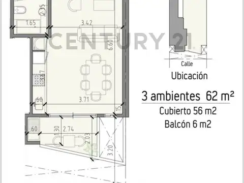 Departamento en Venta de 2 dormitorios