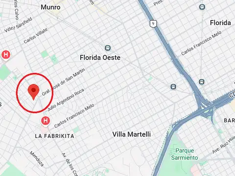 Terreno en Venta 9  mts Frente