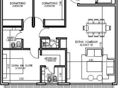 Departamento en Venta de 4 ambientes