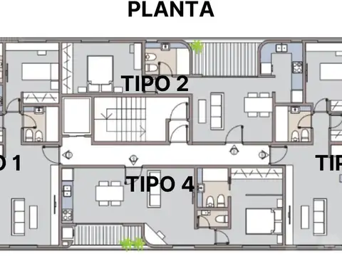 Departamento 3 ambientes con 2 baños