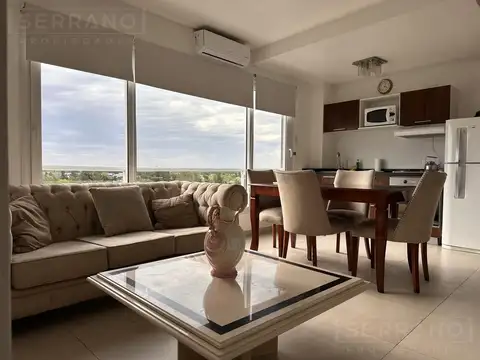 Alquiler depto 2 amb amoblado con terraza en Vista Bahía, Nordelta