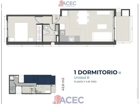 Departamento en Venta de 2 ambientes