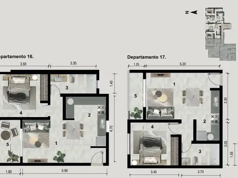 Departamento en Venta de 2 ambientes