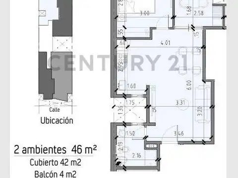 Departamento en Venta de 1 dormitorio