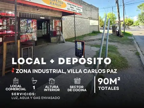 Venta Local Comercial Con Depósito Y Baño – Av. Brasil Y Uspallata – Villa Carlos Paz