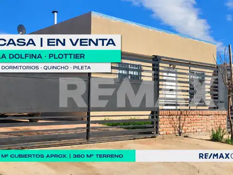 CASA 3 DORMITORIOS + QUINCHO + PILETA - PLOTTIER