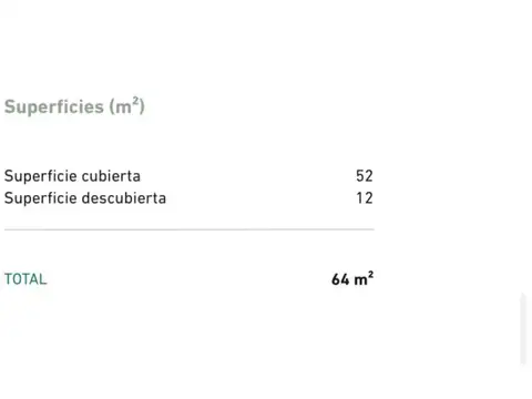 Departamento en Venta de 2 ambientes