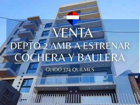 Departamento a Estrenar + Cochera +baulera quilmes