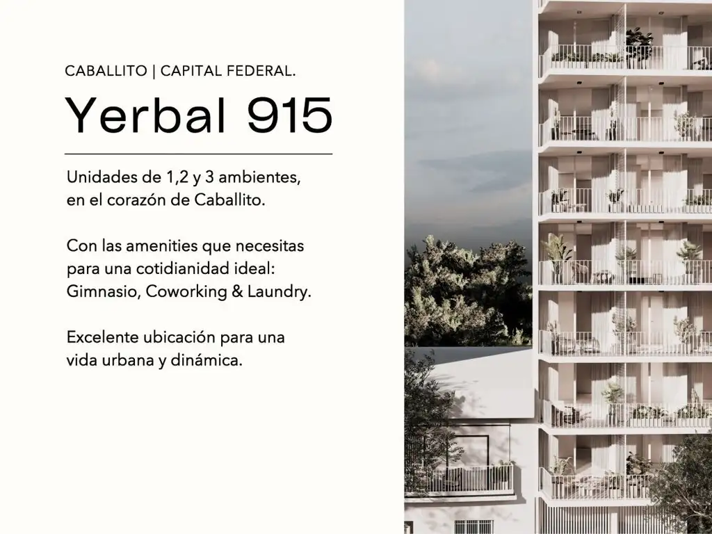 YERBAL 915 de 1 Dormitorios