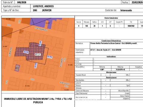Terreno en Venta en Nuestra Señora De Lourdes, USD 130.000