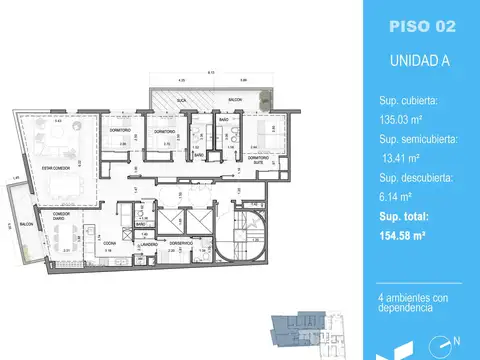 Departamento en Venta al Norte