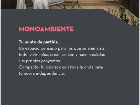 Departamento en Venta de 1 dormitorio