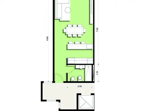 Departamento en Venta en Centro, USD 95.000