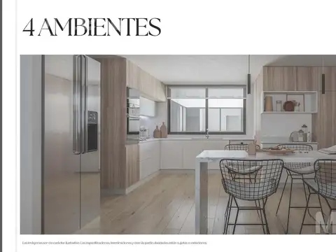Departamento 4 ambientes con 2 baños
