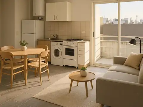 Departamento 2 ambientes con 1 baño