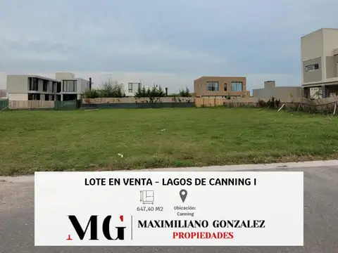 Lote venta Lagos de Canning I