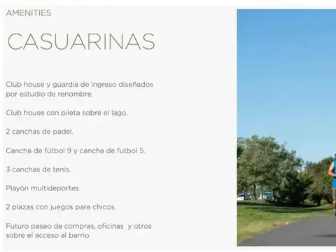 Lotes en las Casuarinas Nordelta