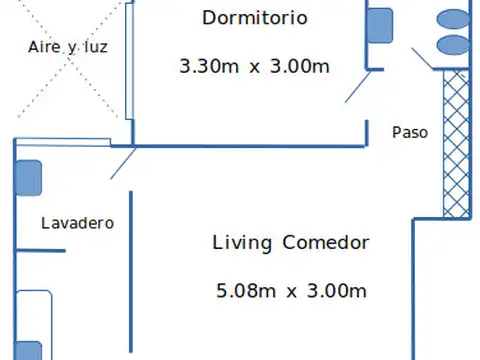 Departamento en Venta de 2 ambientes