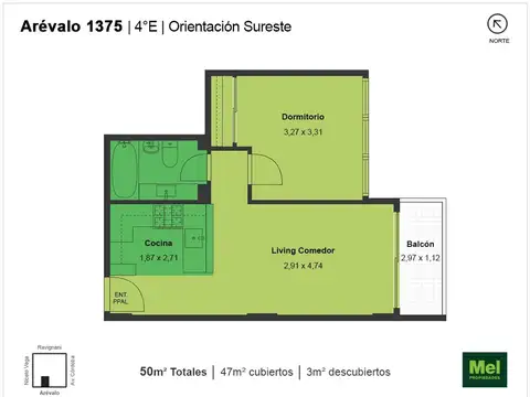 Departamento en Alquiler de 2 ambientes