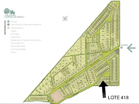 Venta de lote en Campos de Roca 1 - Coronel Brandsen