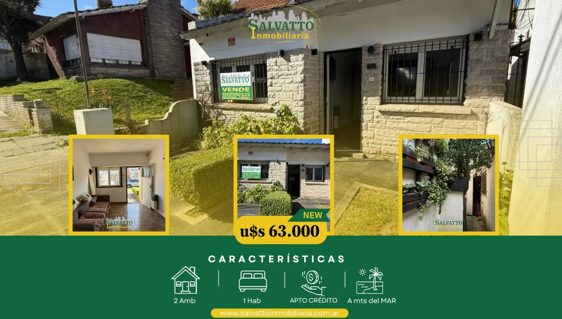 Chalet PH de 2 ambientes ubicado sobre Evaristo Carriego 159, entre Serrano y Thames, en barrio Punta Mogotes.