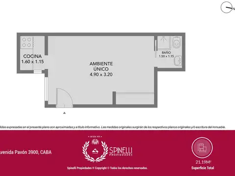Departamento en Venta de Monoambiente