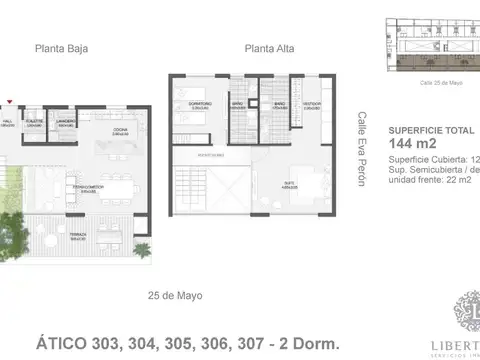 25 de Mayo al 2600 - DUPLEX ÁTICO  303 / 304 / 305 / 306 / 307