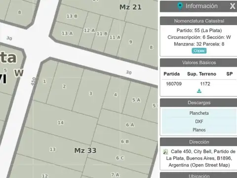 Terreno en Venta de 1172,0 m2