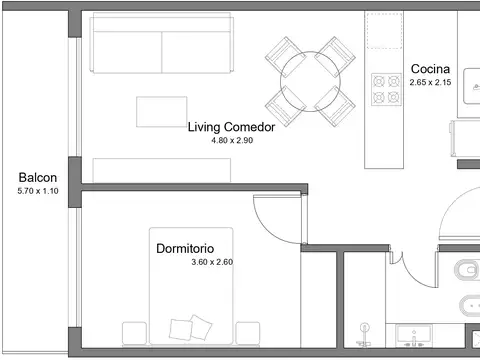 Departamento en Venta en Villa Pueyrredon, USD 109.025