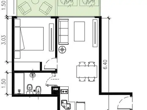 Departamento - Venta - 2 ambientes - Villa Urquiza - Balcón