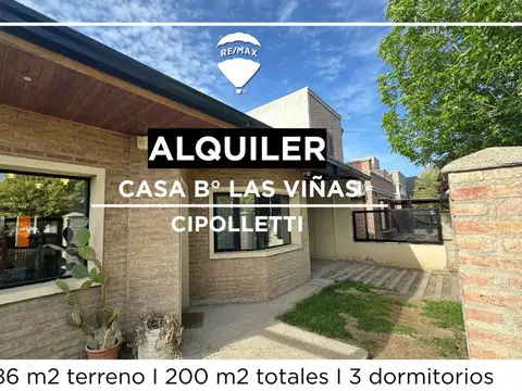 ALQUILER CASA 3 DORMITORIOS I B° LAS VIÑAS