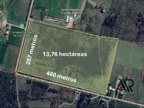 Terreno en venta de 13,76 hectáreas en Colonia Nicolich