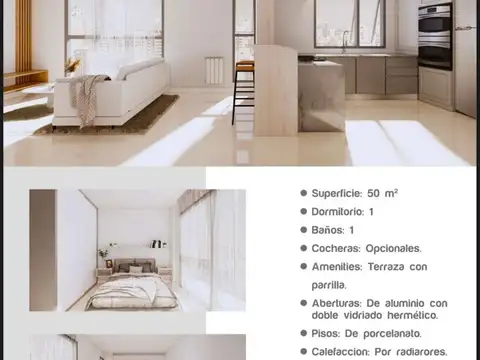 Departamento en Venta con 1 cocheras