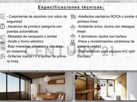 Departamento Monoambiente con 1 baño