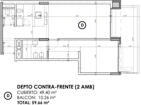 DEPARTAMENTO 2 AMB, CON BALCON ATERRAZADO EN VILLA URQUIZA