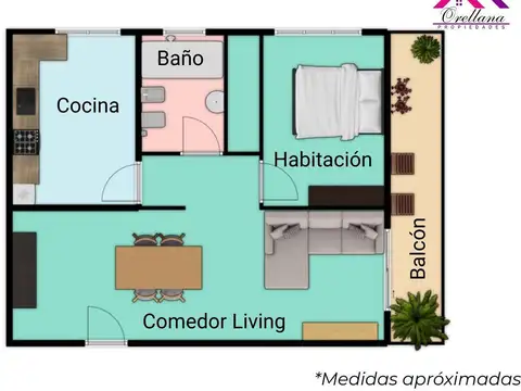 Departamento en Venta de 1 dormitorio