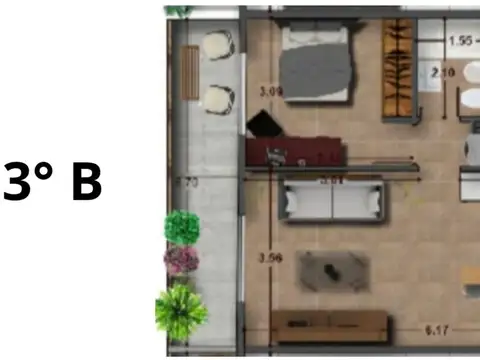 Departamento en Venta de 1 dormitorio