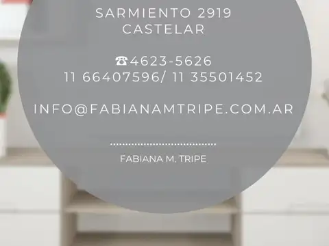 Departamento Monoambiente con 1 baño