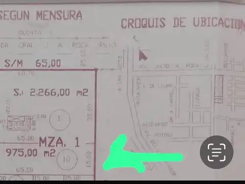 Terreno en Venta de 975,0 m2