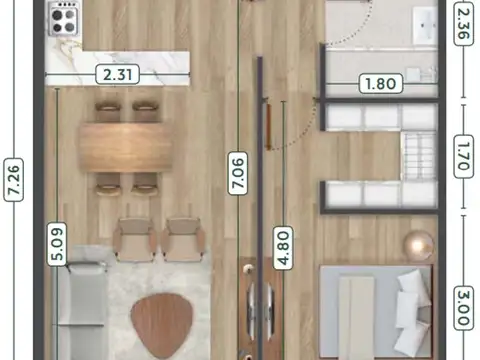 Departamento en Venta de 2 ambientes