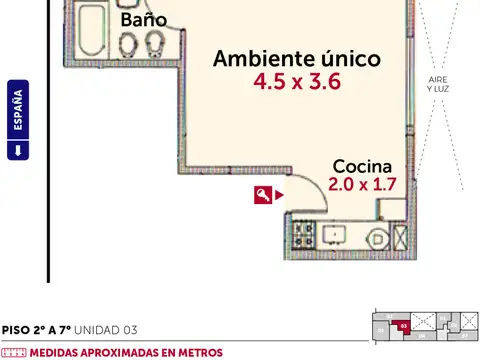 España 1541 - Dpto Monoambiente.