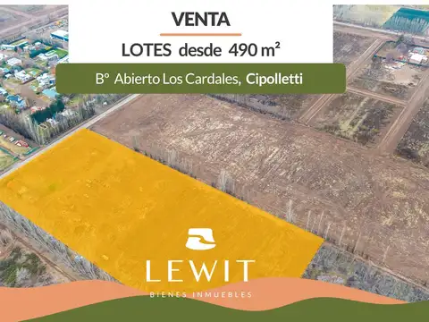 Venta Terrenos | Lotes desde 490 m² | Loteo Los Cardales | Cipolletti