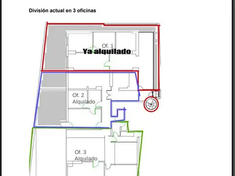Oficina Monoambiente con 3 baños