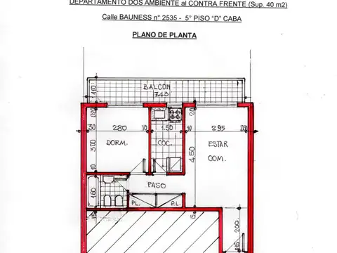 Bauness 2500, Piso 5°
