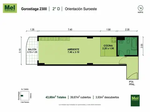Gorostiaga 2300, Piso 2