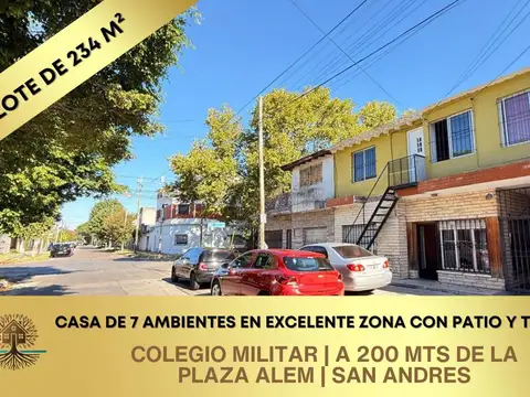 CASA MULTIFAMILIAR 7 AMBIENTES CON DOBLE INGRESO Y TERRAZA. IDEAL 2 FAMILIAS O RENTA POTENCIAL, VILLA BALLESTER