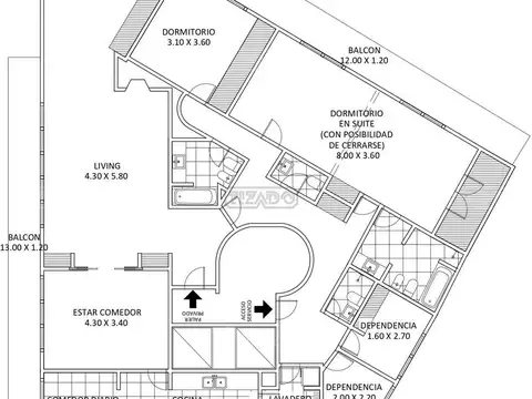 Departamento en Venta de 4 ambientes