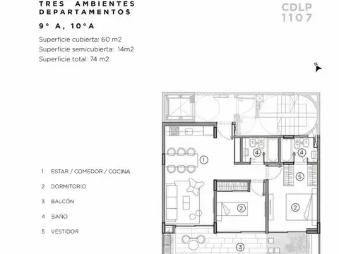 Departamento en Venta Apto profesional